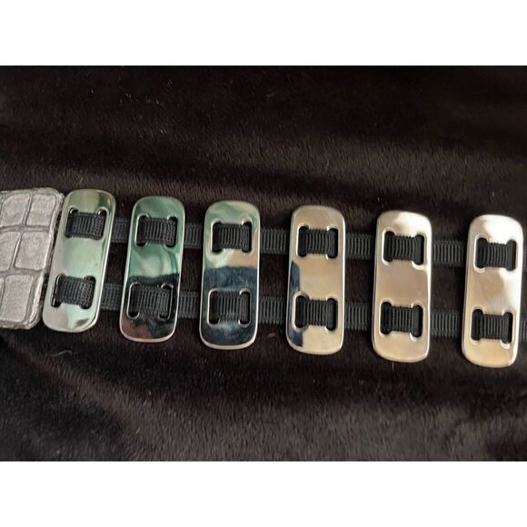 Sandy Dufler Adjustable Leather Hook Woman Belt Size L - Picture 7 of 8